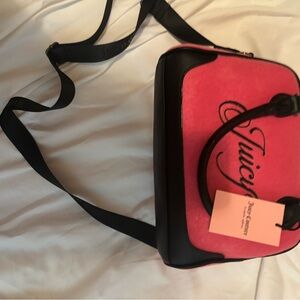 Juicy Couture Pink and Black Bowler Bag
